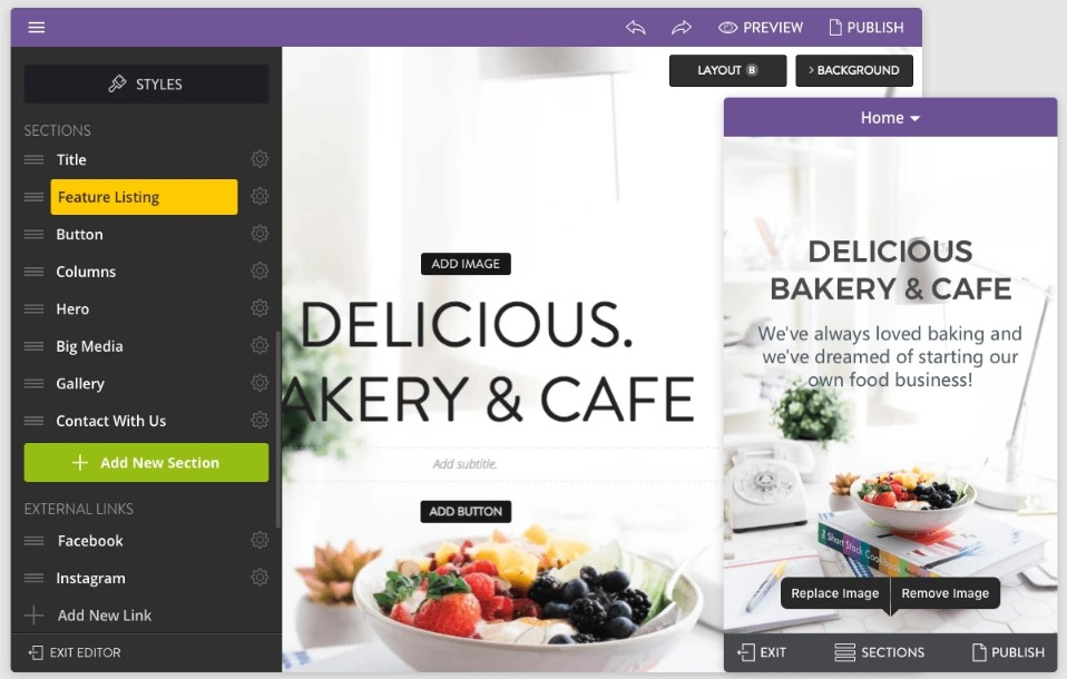 Strikingly Mobile Editor Strikingly Mobile Editor